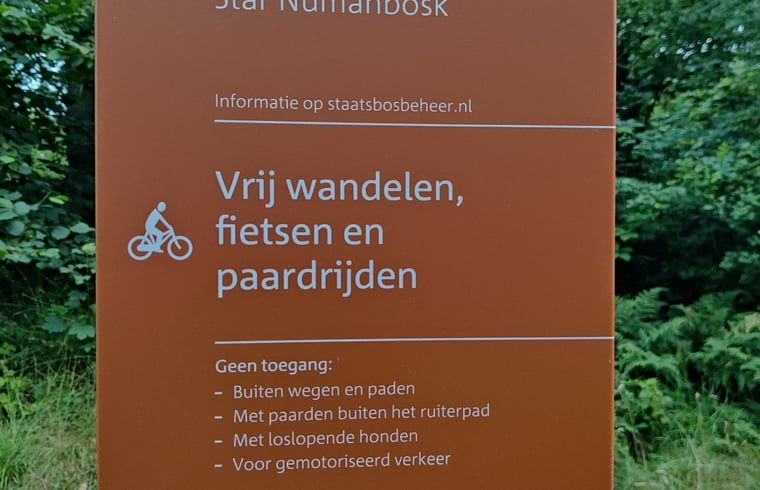 Wandel- en fietspaden nabij Vakantiehuisje in Ruigahuizen, Friese bossen, Friesland.