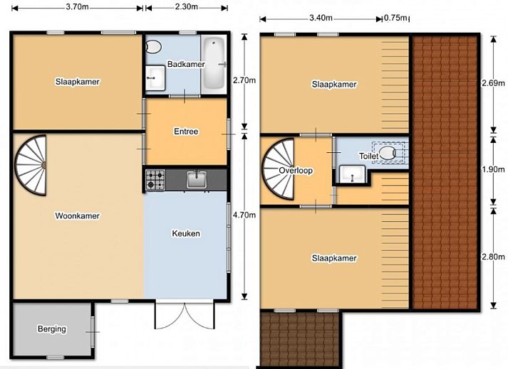 Comfortabele slaapkamer in Het Zonneveld, vakantiehuis in De Cocksdorp Texel met uitzicht op de tuin.