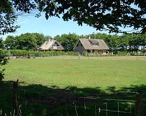 6p.Rietgedekte Vakantiehuis Eldorado Texel in De Koog, omgeven door groene natuur en rustieke charme van de Waddeneilanden.