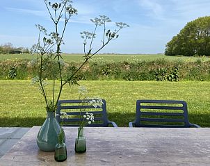 Uitzicht vanaf het terras van Villa Nieuw Leven Texel, vakantiehuis in Den Burg met weids landschap.