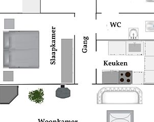 Indeling van Vakantiehuis in Abenden, Eifel. Ervaar de functionele ruimteverdeling en het comfort van deze vakantiewoning in Duitsland.