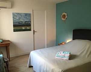 Comfortabele slaapkamer in Huisje in Arles Sur Tech, vakantieaccommodatie in Arles-sur-Tech, Languedoc Roussillon, Frankrijk.