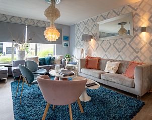 Stijlvolle woonkamer in Vakantievilla De Witte Merel, Paal, Beringen, Limburg.