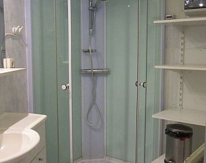 Stylish bathroom in Chouff vacation home, Achouffe-Houffalize, with modern shower in Ardennes, Luxembourg, Belgium.