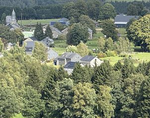 View of Fraiture village from Gite Ardennais, Vielsalm, surrounded by nature in the Ardennes, Luxembourg, Belgium.