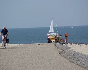 Gezellig fietspad met uitzicht op zee bij La Cabane parterre, vakantiehuis aan zee, Belgische kust, Belgi.