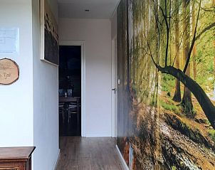 Natuurlijke muurschildering in de gang van Vakantiehuisje in Wezup, Midden Drenthe.