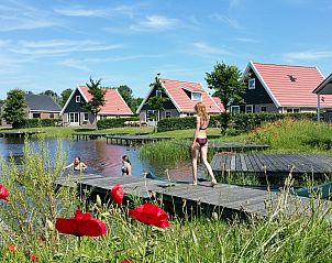 Beautiful nature and swimming pond at Holiday Home Comfortable 8 in Bant, Flevoland.