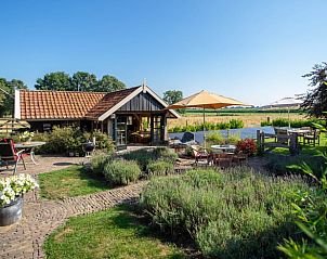 Gezellig terras bij Huisje in Broekland, vakantieaccommodatie in Salland, Overijssel.