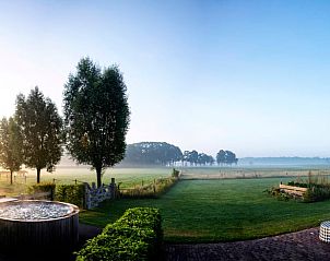 Panoramisch uitzicht op de natuur rondom Vakantiehuis in Hoonhorst, Vechtstreek, Overijssel.