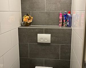 Stijlvolle badkamer in Vakantiehuisje in Witharen, gelegen in de Vechtstreek, Overijssel.