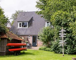 Wegwijzer in de tuin van Vakantiehuisje in Wetering, Overijssel met nabijgelegen attracties.