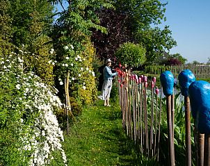 Kunstzinnige tuindecoratie bij Vakantiehuis in Hazerswoude-Dorp, Groene Hart.