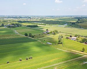 Panoramisch uitzicht op het Groene Hart vanuit Vakantiehuisje in Ameide, Zuid-Holland.